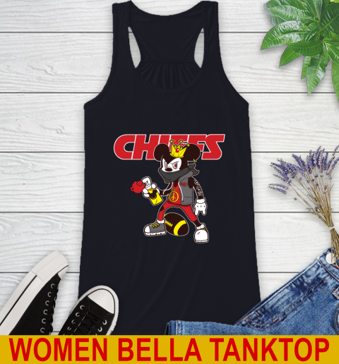 Kansas City Chiefs NFL Football Mickey Peace Sign Sports Racerback Tank 10