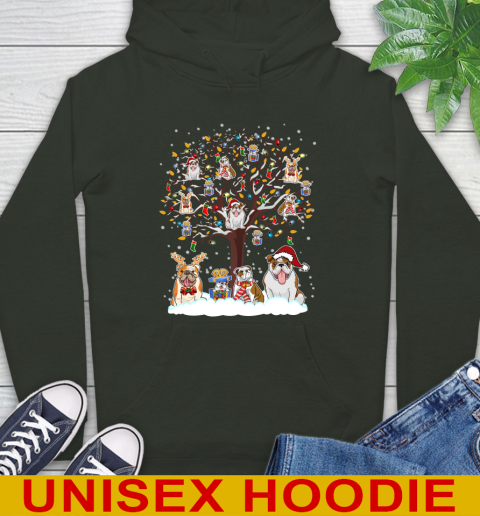 Bulldog dog pet lover light christmas tree shirt 24