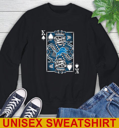 Detroit Lions NFL Football The King Of Spades Death Cards Shirt Sweatshirt