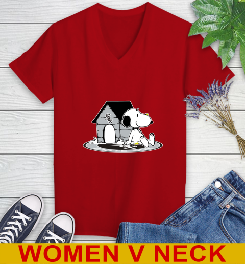 MLB Baseball Chicago White Sox Snoopy The Peanuts Movie Shirt Women's V-Neck T-Shirt 12