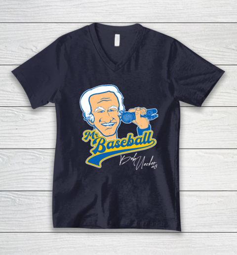 Bob Uecker  Mr Baseball Front Row Legend V-Neck T-Shirt 2