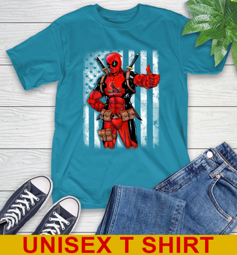MLB Baseball St.Louis Cardinals Deadpool American Flag Shirt T-Shirt 9