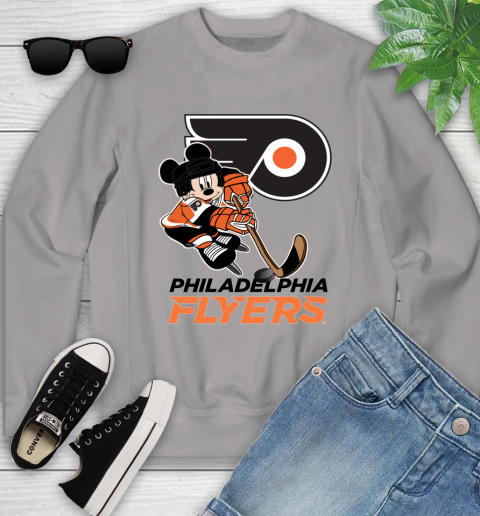 NHL Philadelphia Flyers Mickey Mouse Disney Hockey T Shirt Youth Sweatshirt 4