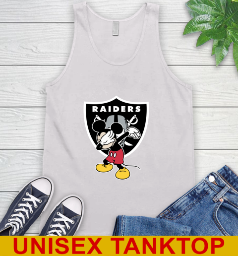 Oakland Raiders NFL Football Dabbing Mickey Disney Sports Tank Top