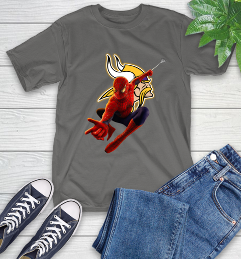 NFL Spider Man Avengers Endgame Football Minnesota Vikings T-Shirt 9