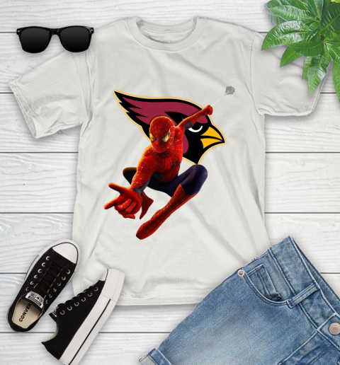 NFL Spider Man Avengers Endgame Football Arizona Cardinals Youth T-Shirt 12
