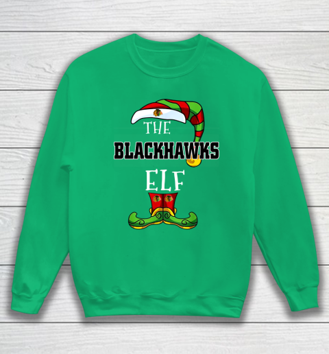 Chicago Blackhawks Christmas ELF Funny NHL Sweatshirt 5