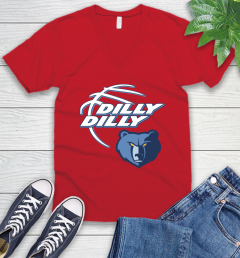 NBA Memphis Grizzlies Dilly Dilly Basketball Sports V-Neck T-Shirt 7