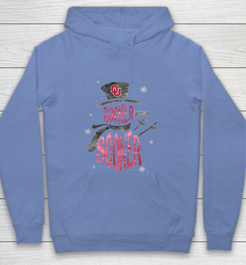 Oklahoma Sooners Christmas Snowman Youth Hoodie 8