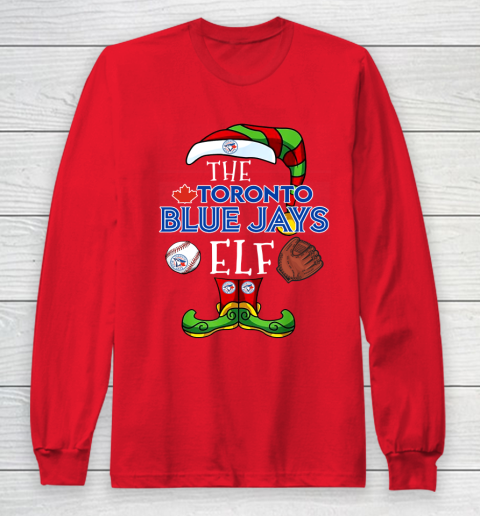 Toronto Blue Jays Christmas ELF Funny MLB Long Sleeve T-Shirt 7