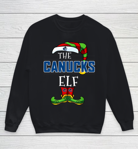 Vancouver Canucks Christmas ELF Funny NHL Youth Sweatshirt