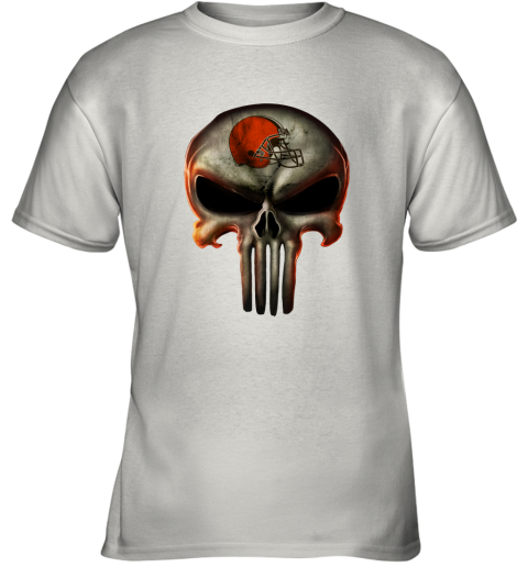 Cleveland Browns The Punisher Mashup Football Youth T-Shirt