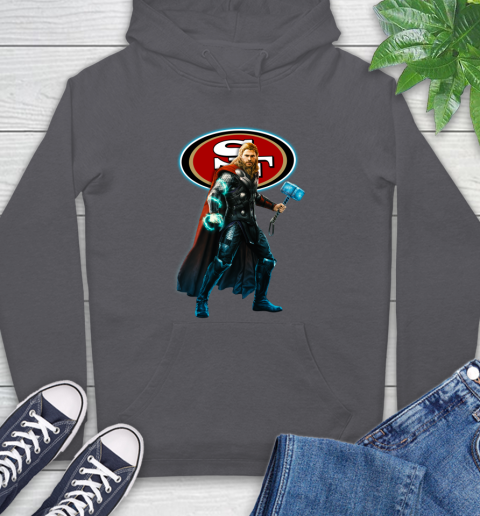 NFL Thor Avengers Endgame Football San Francisco 49ers Hoodie 7