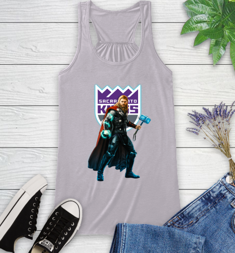 NBA Thor Avengers Endgame Basketball Sacramento Kings Racerback Tank 5