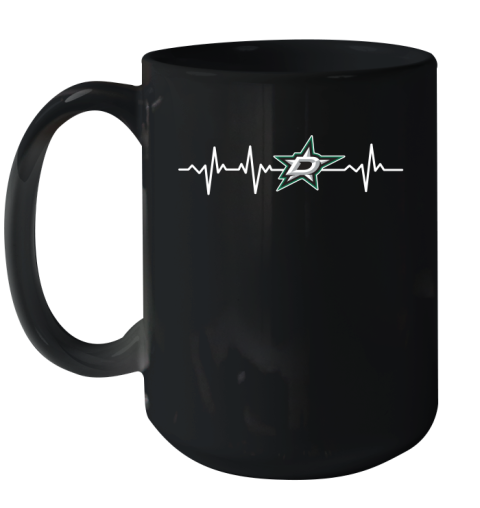 Dallas Stars NHL Hockey Heart Beat Shirt Ceramic Mug 15oz