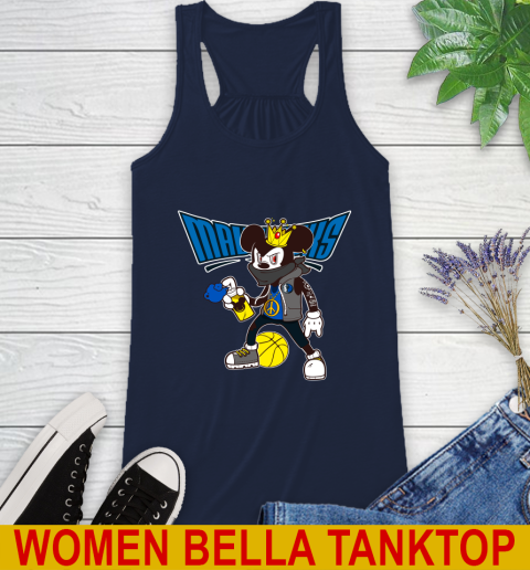 Dallas Mavericks NBA Basketball Mickey Peace Sign Sports Racerback Tank 11