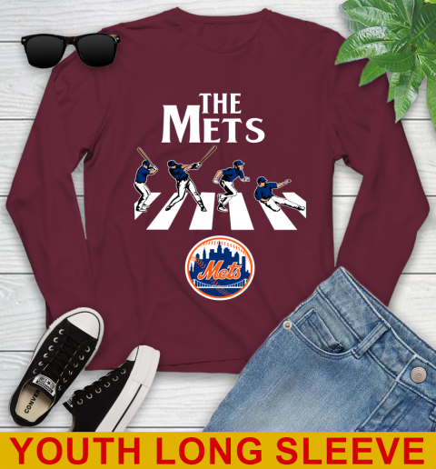 MLB Baseball New York Mets The Beatles Rock Band Shirt Youth Long Sleeve 6