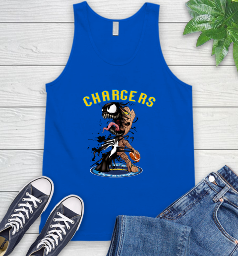 NFL San Diego Chargers Football Venom Groot Guardians Of The Galaxy Tank Top 5