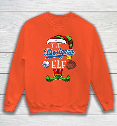 Los Angeles Dodgers Christmas ELF Funny MLB Sweatshirt 3