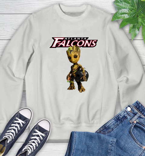 Atlanta Falcons NFL Football Groot Marvel Guardians Of The Galaxy Sweatshirt 5