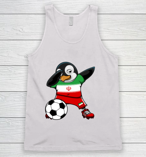 Dabbing Penguin Iran Soccer Fans Jersey Football Lover Sport Tank Top