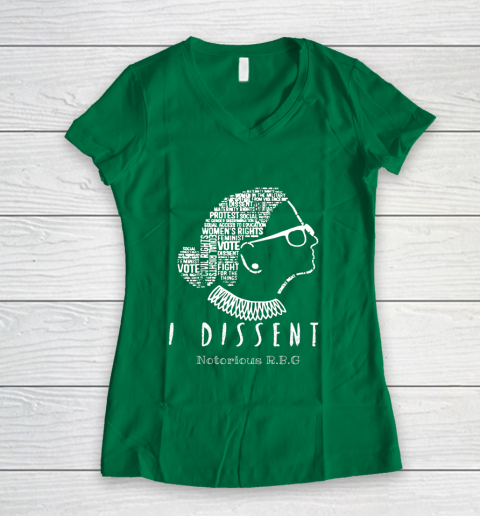 Notorious RBG Ruth Bader Ginsburg I Dissent Women's V-Neck T-Shirt 3