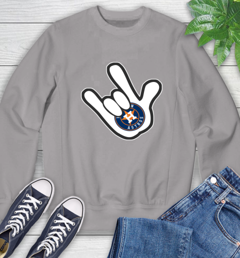 Houston Astros MLB Baseball Mickey Rock Hand Disney Sweatshirt 5