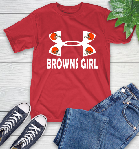 NFL Cleveland Browns Girl Under Armour Football Sports T-Shirt 11