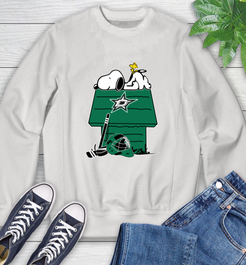 Dallas Stars NHL Hockey Snoopy Woodstock The Peanuts Movie Sweatshirt