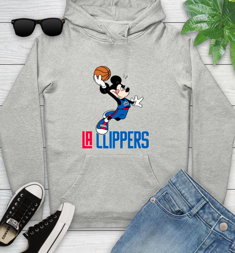 NBA Basketball LA Clippers Cheerful Mickey Mouse Shirt Youth Hoodie 2