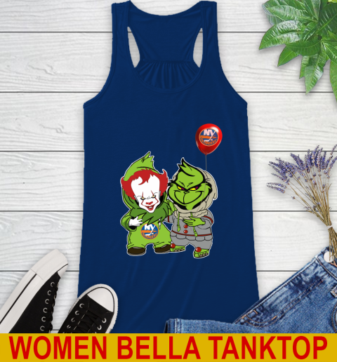 New York Islanders Baby Pennywise Grinch Christmas NHL Hockey Racerback Tank 9