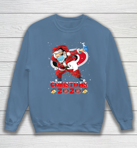 Carolina Hurricanes Funny Santa Claus Dabbing Christmas 2020 NHL Sweatshirt 6