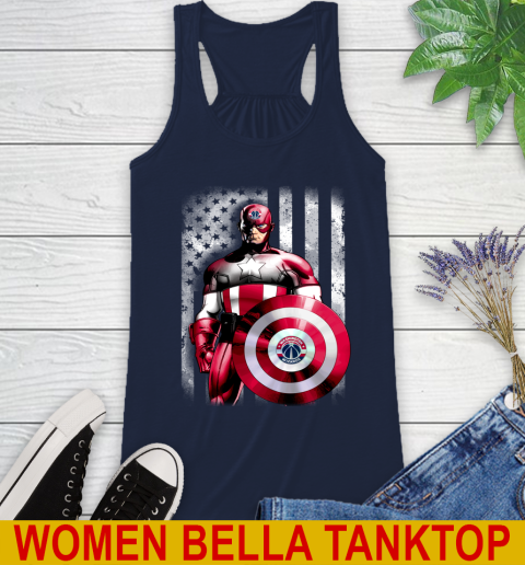 Washington Wizards NBA Basketball Captain America Marvel Avengers American Flag Shirt Racerback Tank 9