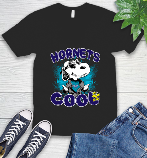 NBA Basketball Charlotte Hornets Cool Snoopy Shirt V-Neck T-Shirt