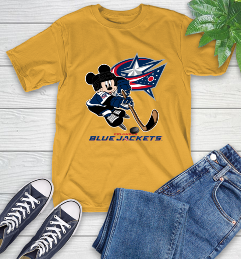 NHL Columbus Blue Jackets Mickey Mouse Disney Hockey T Shirt T-Shirt 3