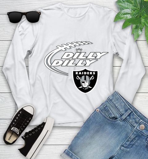 NFL Oakland Raiders Dilly Dilly Football Sports Youth Long Sleeve