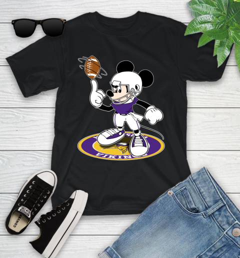 NFL Football Minnesota Vikings Cheerful Mickey Disney Shirt Youth T-Shirt
