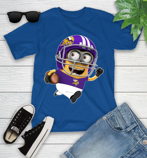 NFL Minnesota Vikings Minions Disney Football Sports Youth T-Shirt 9