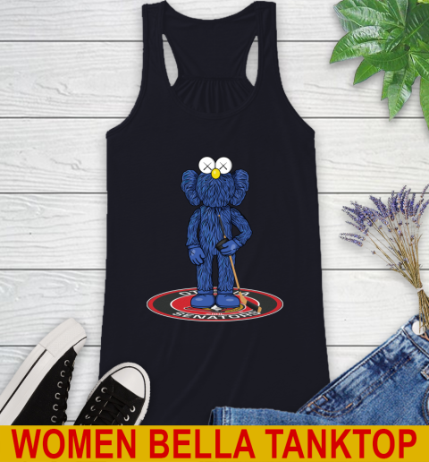 NHL Hockey Ottawa Senators Kaws Bff Blue Figure Shirt Racerback Tank 10