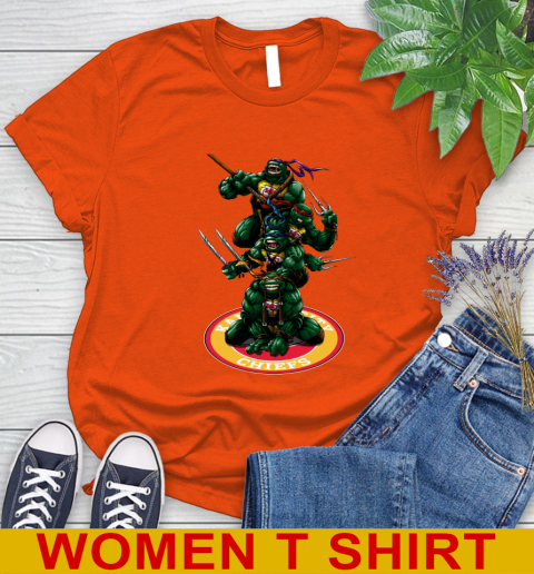 NFL Football Kansas City Chiefs Teenage Mutant Ninja Turtles Shirt Women's T-Shirt 4