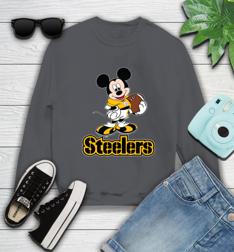 NFL Football Pittsburgh Steelers Cheerful Mickey Mouse Shirt Sweatshirt 6