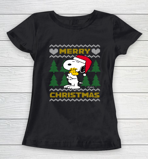 Peanuts Snoopy Merry Christmas Ugly Women's T-Shirt