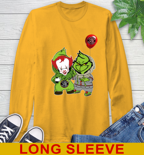Toronto Raptors Baby Pennywise Grinch Christmas NBA Basketball Long Sleeve T-Shirt 3