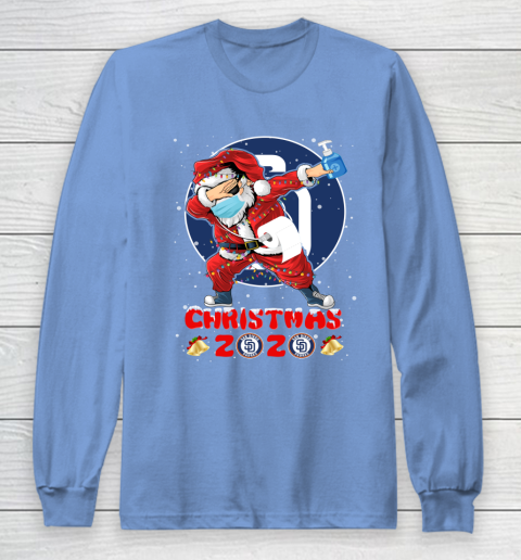 San Diego Padres Funny Santa Claus Dabbing Christmas 2020 MLB Long Sleeve T-Shirt 8