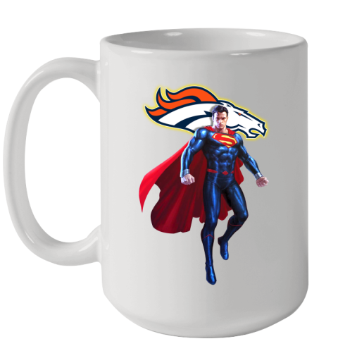 NFL Superman DC Sports Football Denver Broncos Ceramic Mug 15oz