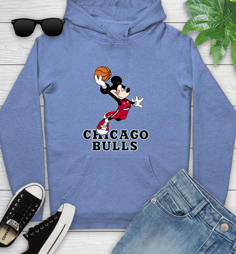 NBA Basketball Chicago Bulls Cheerful Mickey Mouse Shirt Youth Hoodie 11
