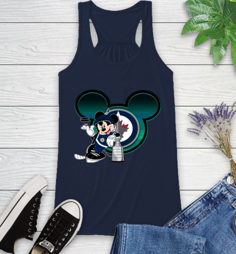 NHL Winnipeg Jets Stanley Cup Mickey Mouse Disney Hockey T Shirt Racerback Tank 12