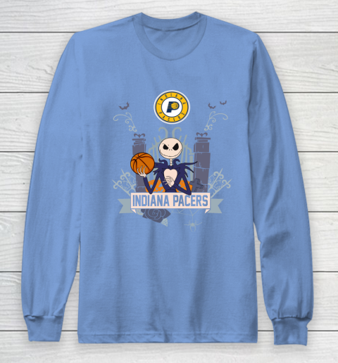 NBA Indiana Pacers Basketball Jack Skellington Halloween Long Sleeve T-Shirt 8