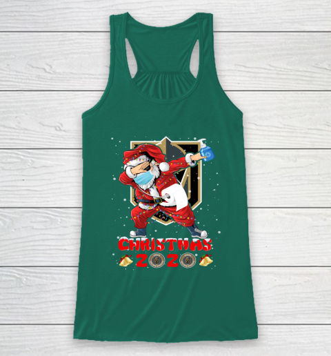 Vegas Golden Knights Funny Santa Claus Dabbing Christmas 2020 NHL Racerback Tank 5