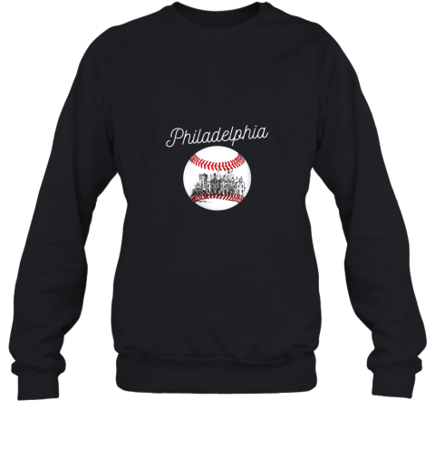 Philadelphia Baseball Philly Tshirt Ball and Skyline Design Sweatshirt